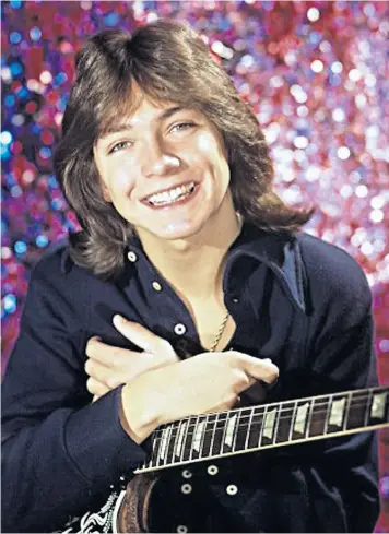  ??  ?? Heart-throb: David Cassidy was the pin-up idol for millions of women during the Seventies