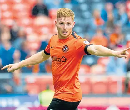  ?? Picture: SNS. ?? Fraser Fyvie should be on full power for next Friday’s crunch game with leaders Ayr United at Tannadice.