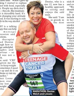  ??  ?? MARATHON: Denise Welch and Lincoln