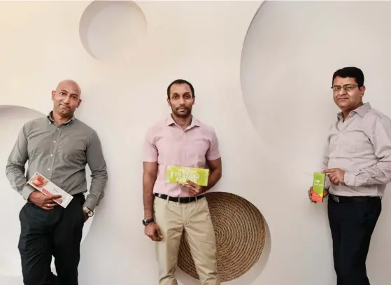  ?? VIVAN MEHRA ?? Co-founders Deep Bajaj, Mohit Bajaj &amp; Deepak Thareja (L-R)