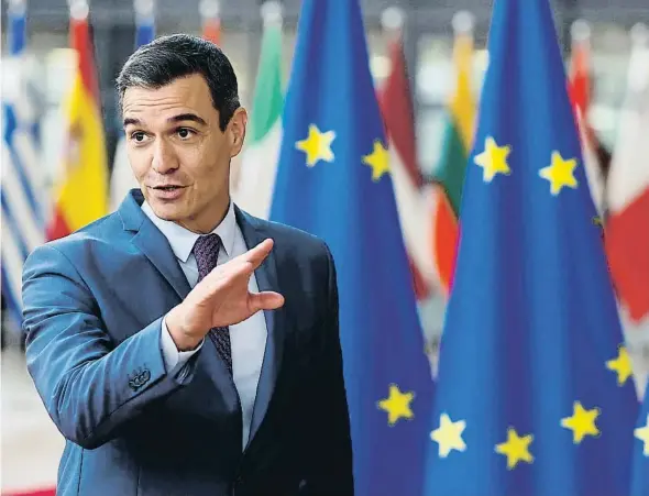  ?? ?? Pedro Sánchez durant la cimera europea celebrada aquesta setmana a Brussel·les