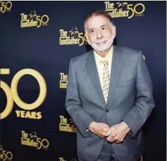  ?? AFP ?? US director Francis Ford Coppola arrives for ‘The Godfather’ 50th Anniversar­y premiere screening event at Paramount Theatre in Hollywood, California on February 22.