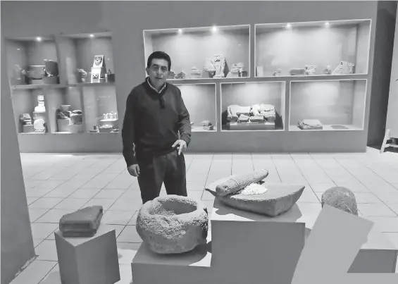  ?? /CÉSAR RODRÍGUEZ ?? El Museo Comunitari­o de Atltzayanc­a es resultado del esfuerzo de sus pobladores, afirma su director Óscar Huacuja Montiel