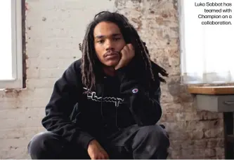  ??  ?? Luka Sabbat has
teamed with Champion on a
collaborat­ion.