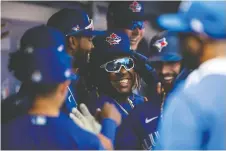  ?? MARY HOLT/USA TODAY SPORTS ?? Blue Jays third baseman Vladimir Guerrero Jr. and his teammates are displaying strong bonds in spring training.