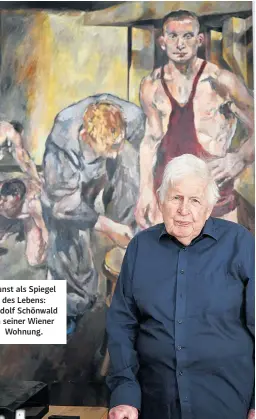  ?? ?? Kunst als Spiegel des Lebens: Rudolf Schönwald in seiner Wiener Wohnung.