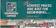  ??  ?? Bunnings’ in-store advertisin­g of ‘‘lowest prices’’ has garnered more than one complaint.