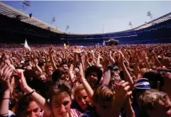  ??  ?? Scenes at Wembley Stadium during Live Aid (Getty)