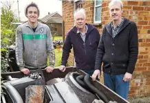  ??  ?? RIGHT Alex, grandad Colin and dad John – three generation­s of Morris Marina fans.