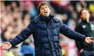  ?? ?? Antonio Conte during Tottenham’s draw at Brentford this month. Photograph: Dave Shopland/Shuttersto­ck