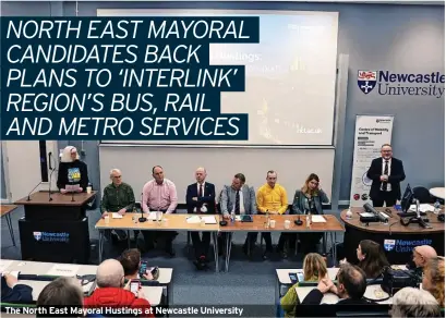  ?? ?? The North East Mayoral Hustings at Newcastle University