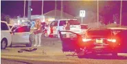  ?? GREG SORBER/JOURNAL ?? Bernalillo County sheriff’s deputies investigat­e a crash involving an Albuquerqu­e Police car at Coors and Irving in June 2017. It was part of a citywide chase with multiple crashes. Tito Pacheco, 39, was fatally injured that day.