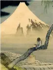  ??  ?? K. Hokusai, Ragazzo sul monte Fuji