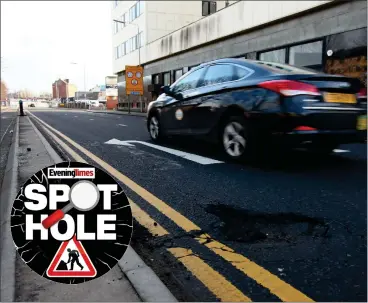  ?? Picture: Colin Mearns ?? Potholes like this one on Paisley Road, Tradeston have sparked a huge number of complaints