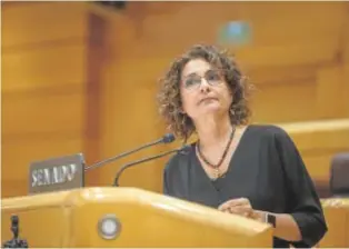  ?? // I.GIL ?? La ministra de Hacienda y vicepresid­enta primera, María Jesús Montero