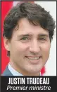  ??  ?? JUSTIN TRUDEAU Premier ministre