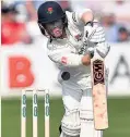  ??  ?? Alex Davies made 71 for Lancs, but Essex claimed victory