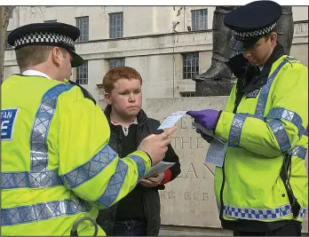  ??  ?? Change of mind: Stop and search of children will now be on ‘legislativ­e’ grounds