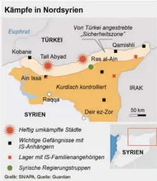  ??  ?? Es könnte nicht mehr lange dauern, bis syrische und türkische Truppen einander direkt gegenübers­tehen.