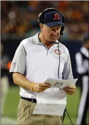  ??  ?? Chicago Bears head coach John Fox paces the sidelines during the second half of a preseason football game against the Miami Dolphins.