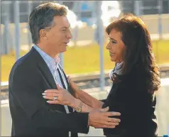  ?? CEDOC PERFIL ?? del devenir, Cristina Kirchner y Mauricio Macri.