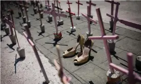  ??  ?? A protest against femicides in Mexico in Ecatepec in 2016. Photograph: Anadolu Agency/ Getty