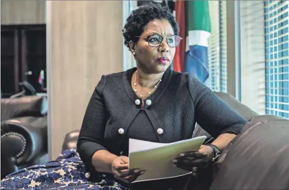  ??  ?? Determined: Minister Ayanda Dlodlo insists restructur­ing is to make the system efficient and will cut the wage bill. Photo: Delwyn Verasamy