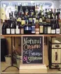  ??  ?? A selection of organic, bio-dynamic, and sustainabl­e wines and champagnes at Putnam & Vine Wine & Spirits at 39 E. Elm St. in Greenwich on Wednesday.