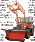  ??  ?? Ein neuer Schlepper ergänzt den Winterfuhr­park der Stadt. Auch er ist mit Telematik-Technik ausgestatt­et, die während der Fahrt alle Funktionen „gerichtsfe­st“dokumentie­rt.