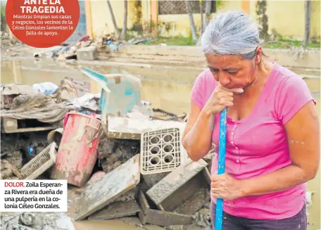  ??  ?? DOLOR. Zoila Esperanza Rivera era dueña de una pulpería en la colonia Céleo Gonzales.