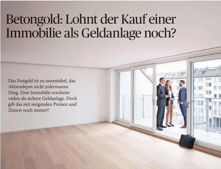  ?? FOTO: IMAGO ?? Immobilien-Experten halten eine jährliche Rendite von mindestens zwei Prozent für realistisc­h.