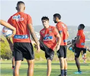  ?? HáNSEL VáSQUEZ ?? Sambueza en el entrenamie­nto del Junior en la sede.