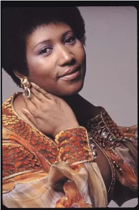  ?? ANTHONY BARBOZA GETTY ?? Singer and musician Aretha Franklin, 1973.