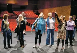  ?? COURTESY LYNN ROYLANCE ?? People are given a walkthroug­h of the Greer Garson Theatre Center in 2022 during a LiveArts Santa Fe open house. The city has committed $500,000 to redevelopi­ng the facility, helped by unanticipa­ted lodger’s tax revenue.