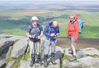  ??  ?? Rossendale Ramblers on Simon’s Seat