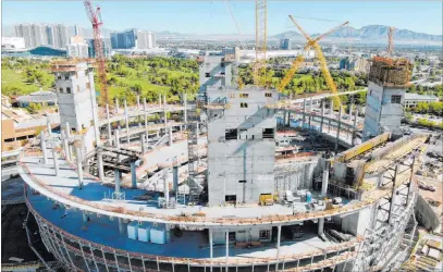  ?? Michael Quine Las Vegas Review-journal @Vegas88s ?? An aerial shot Friday of the MSG Sphere at The Venetian, a collaborat­ion by Madison Square Garden and Las Vegas Sands.