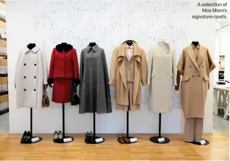  ?? ?? A selection of
Max Mara's signature coats.