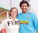  ?? LAPRESSE ?? Federica, in visita alla Juve, con Buffon