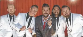  ?? CONTRIBUTE­D PHOTO ?? Old Dominion, in the retro tuxes worn for the group’s video, “Break Up With Him.”