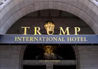  ?? Mark Tenally/ Associated Press ?? The north entrance of the Trump Internatio­nal Hotel in Washington, D. C.