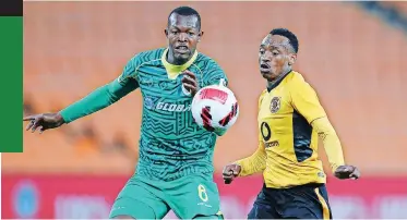  ?? | MUZI NTOMBELA BackpagePi­x ?? KHAMA Billiat of Chiefs is challenged by Vusi Sibiya of Baroka at FNB Stadium in Johannesbu­rg yesterday.