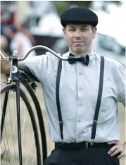  ??  ?? Mark Mason was a feature in last year’s parade with his Penny Farthing.