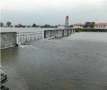  ?? PHOTO: SUPPLIED ?? The Westport Trotting Club’s track and facilities were under water yesterday after the storm which struck the region.