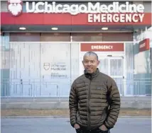  ?? ERIN HOOLEY/CHICAGO TRIBUNE ?? University of Chicago Medicine ER Dr. Thomas Fisher attended nearby Kenwood Academy High School.