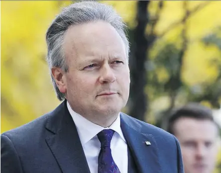  ?? SEAN KILPATRICK/THE CANADIAN PRESS ?? Bank of Canada governor Stephen Poloz says the unknowns around the realm of cyberthrea­ts are disconcert­ing. The BoC had warned that banks are vulnerable to cyberattac­ks.