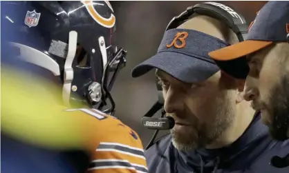  ??  ?? Matt Nagy was brought to Illinois in part to develop Mitch Trubisky. Photograph: Nam Y Huh/AP