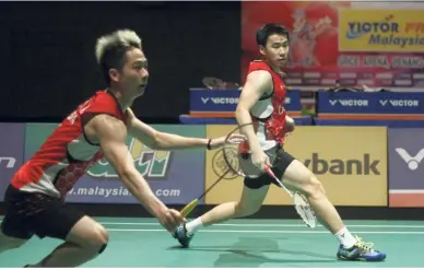  ??  ?? Top class: Indonesia’s Marcus Fernaldi Gideon (right) and Kevin Sanjaya Sukamuljo are the world No. 1 men’s doubles pair.
