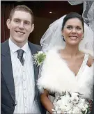  ??  ?? Devastatin­g loss: John and Michaela tying the knot in 2010