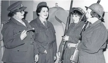  ??  ?? A Dad’s Army sketch featuring Mrs Watt as Captain Mainwaring supported by Margaret Black, Marlyn McGlashan and Isabel Macdonald as the other ranks. Read more above.