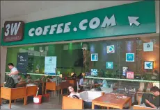  ??  ?? 3W cafe became well known by marketing itself as a place in Beijing to hang out for the technicall­y switched on.